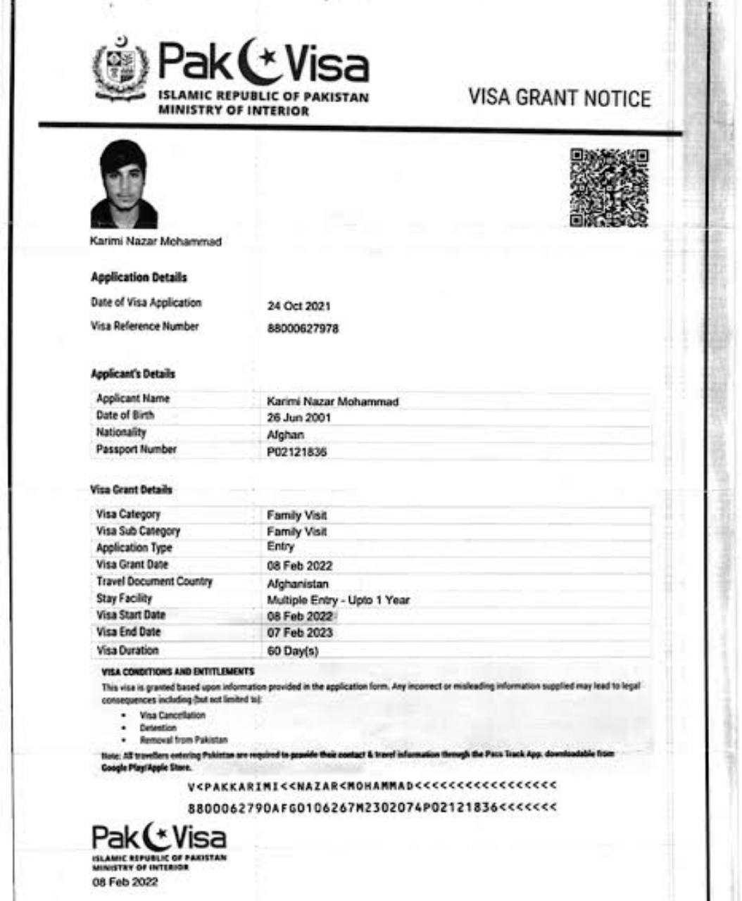 Pakistan visa 